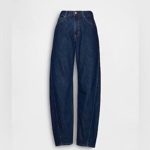 GAP High Rise Barrel Jeans Dark Wash